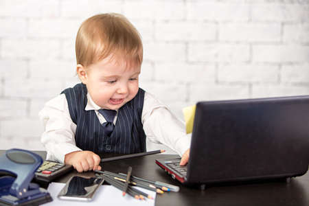 Little businessman boyの写真素材