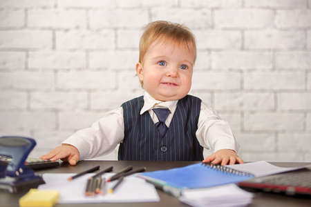 Little businessman boyの写真素材