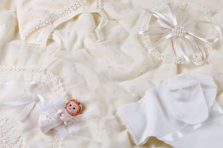 Layette for newborn babyの写真素材