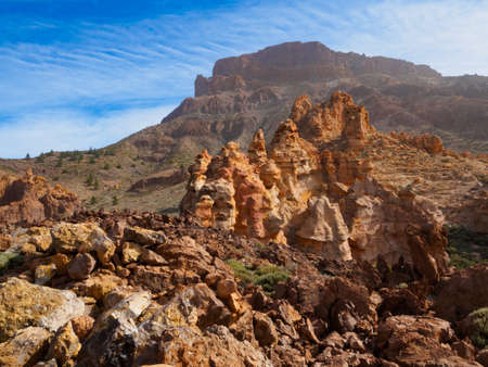 Volcanic landscape in Parque Nacional del Teide on Tenerifeの写真素材
