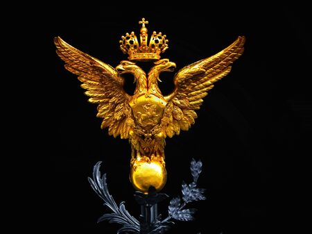 Two-headed eagle, the State symbol of Russiaの写真素材