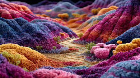 3D illustration of abstract fractal for creative design looks like paintingの素材