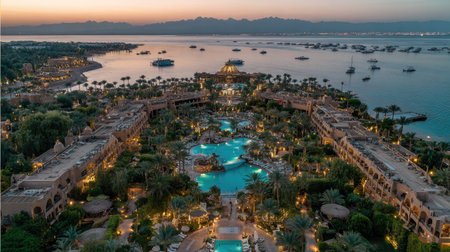 Aerial view of Luxor, Egypt. Luxor is one of the most popular tourist destinations in the world.の素材