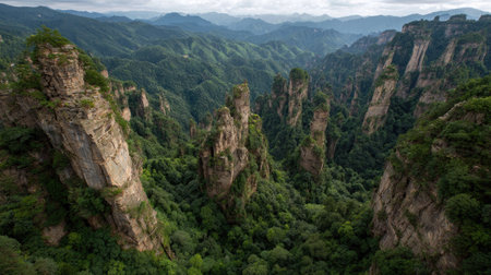 Mountain landscape in Zhangjiajie National Forest Park, Hunan, Chinaの素材