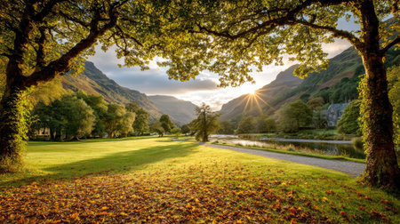 Sunset in Glencoe, Scotland, United Kingdom. Autumn landscape.の素材