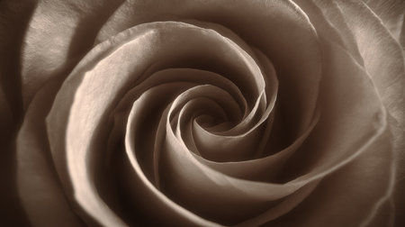 close up of rose petals in sepia color style for romantic backgroundの素材