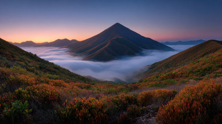 Sunrise at Mount Bromo Tengger Semeru National Park, East Java, Indonesiaの素材