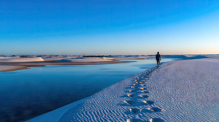 White Sands National Monument is a field of white sand dunes composed of gypsum crystals.の素材