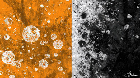 Bubbles in the shape of the flag of Ivory Coast.の素材