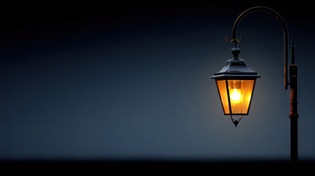 Lantern on a dark background. 3D Rendering.の素材
