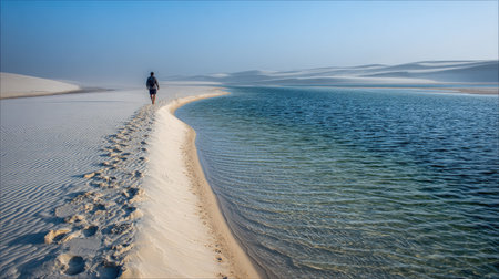 Dunes of the Lencois Maranhenses National Park, Brazilの素材