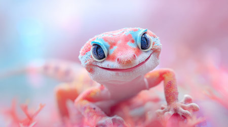 Cute leopard gecko (Eublepharis macularius)の素材