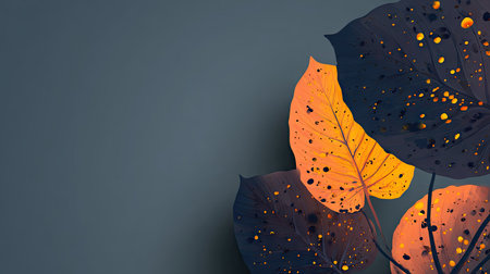 Tropical leaves background. Exotic jungle plants. Vector illustrationの素材