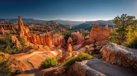 Panoramic view of Bryce Canyon National Park, Utah, USAの素材