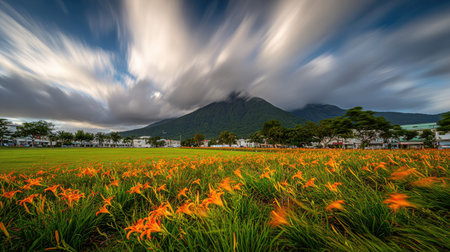 Daylily flower at sixty Stone Mountain in Taiwan Hualien festivalの素材