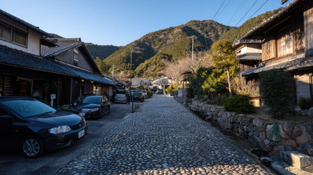 Street in Kamakura, Japanの素材