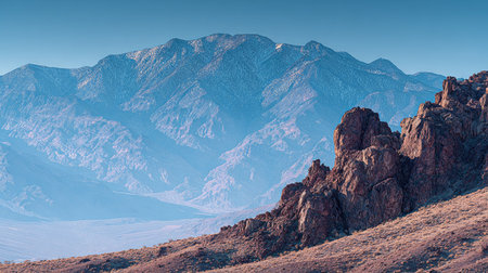 Mountains in the desert. Sunset. The concept of active and extreme tourismの素材