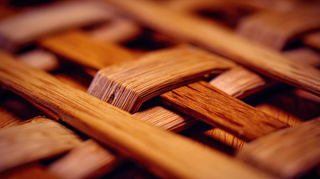 wicker basket close-up macro photo, shallow depth of fieldの素材