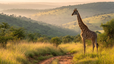 Giraffe in Chobe National Park, Botswana, Africaの素材