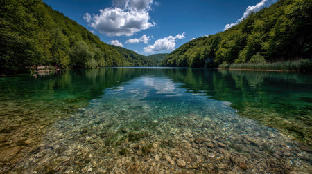 Landscape view of Plitvice Lakes National Park,Croatiaの素材