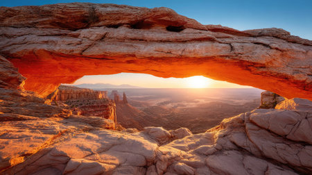 Sunrise at Canyonlands National Park in Utah, United States.の素材