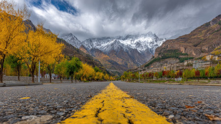 Autumn in the Himalayas, Annapurna Circuit Trek, Nepalの素材