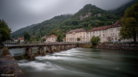 View of the river Neckar and the old town of Heidelberg, Germanyの素材