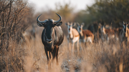 Blue wildebeest in the Okavango Delta - Botswanaの素材