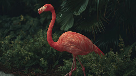 Beautiful pink flamingo.の素材