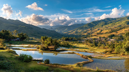 Rice terraces in Sapa District, Lao Cai Province, Northwest Vietnamの素材