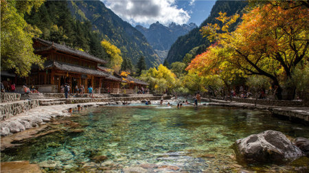 Mountain landscape in south korea,Lijiang\\"\"\""の素材