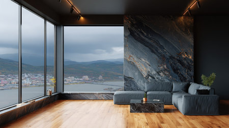 Modern bright interiors apartment 3D rendering  illustration computer generated imageの素材