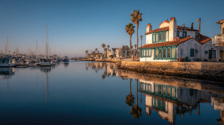 Beautiful view of the port of St. Augustine, Florida.の素材