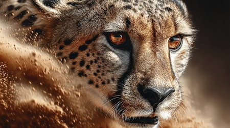 Beautiful portrait of a cheetah looking at the camera.の素材