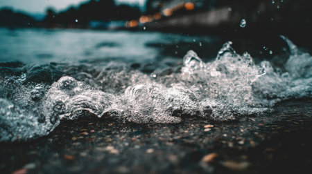 splash of water on the asphalt, close-up, backgroundの素材