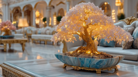 Bonsai tree in the interior of the Royal Palace, Bangkok, Thailandの素材