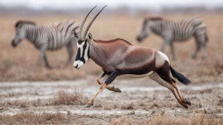 Gemsbok antelope, Etosha National Park, Namibiaの素材