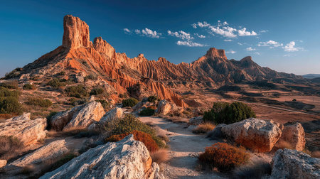 Red rock formations in Garden of the Gods, Colorado, USA.の素材