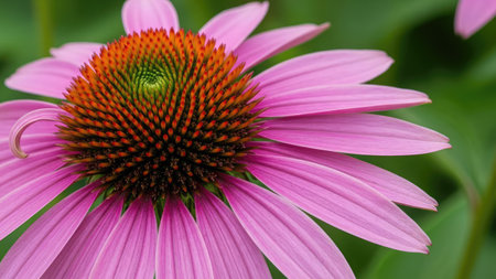 Echinacea purpurea is a perennial herbaceous perennial plant of the family Asteraceae.の素材