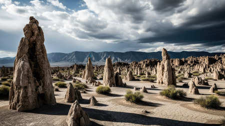 Fairy chimneys in the Valley of the Moon, Namibiaの素材