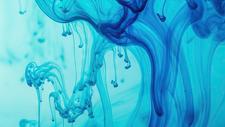 Abstract ink in water. Ink swirling in water. Abstract background.の素材