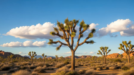 Joshua Tree National Park in the Mojave Desert, California, USAの素材