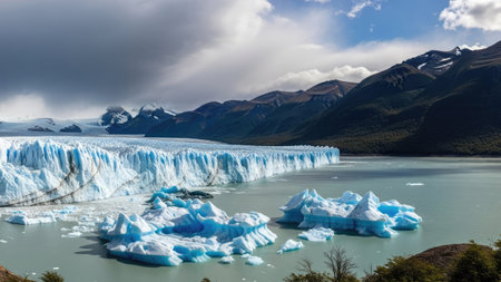 View of the Perito Moreno Glacier in Patagonia, Argentinaの素材
