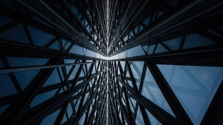 3D rendering of abstract technology concept background. Hi-tech futureの素材