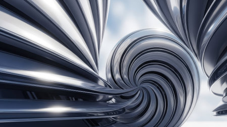 3d rendering of abstract technology concept background.Futuristic shape.の素材