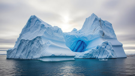 Antarctic icebergs and icebergs in the Antarctic waters.の素材