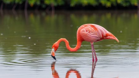 Greater flamingo (Phoenicopterus ruber)の素材