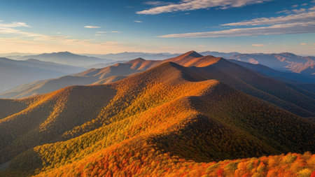 Colorful autumn landscape in the Carpathian mountains. Ukraine, Europe.の素材