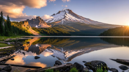 Mount Rainier National Park, Washington, United States of America.の素材