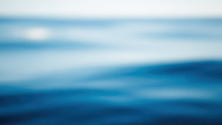 Abstract blue sea and sky background. Blurred defocused background.の素材